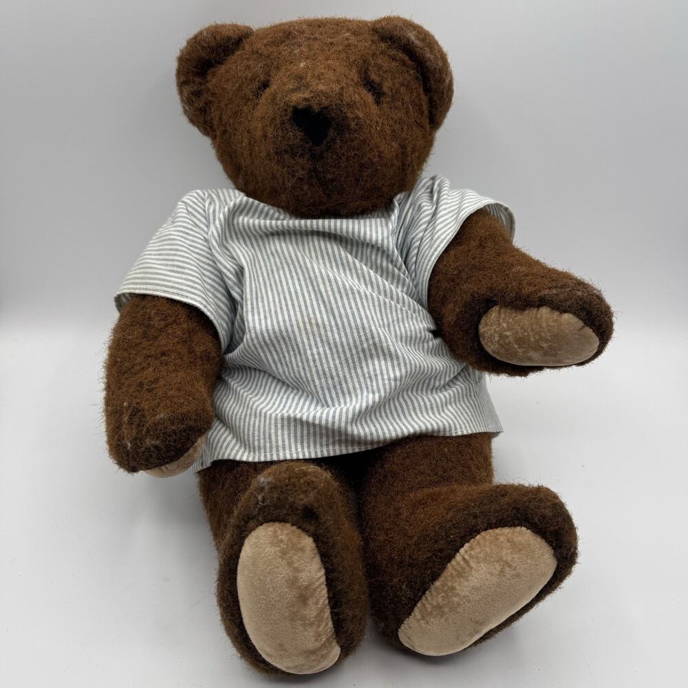 Vintage 1994 Vermont Teddy Bear Co. Brown Plush Bear - Made in USA - Classic 15"